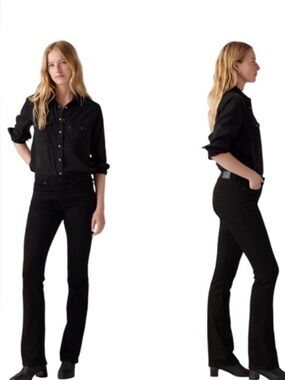 Levi’s 315 shaping bootcut mid rise jeans black size 28 new
